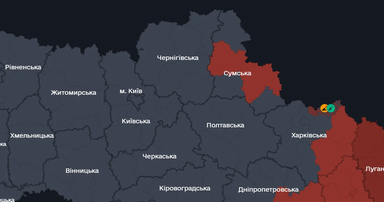 Мапа повітряної тривоги